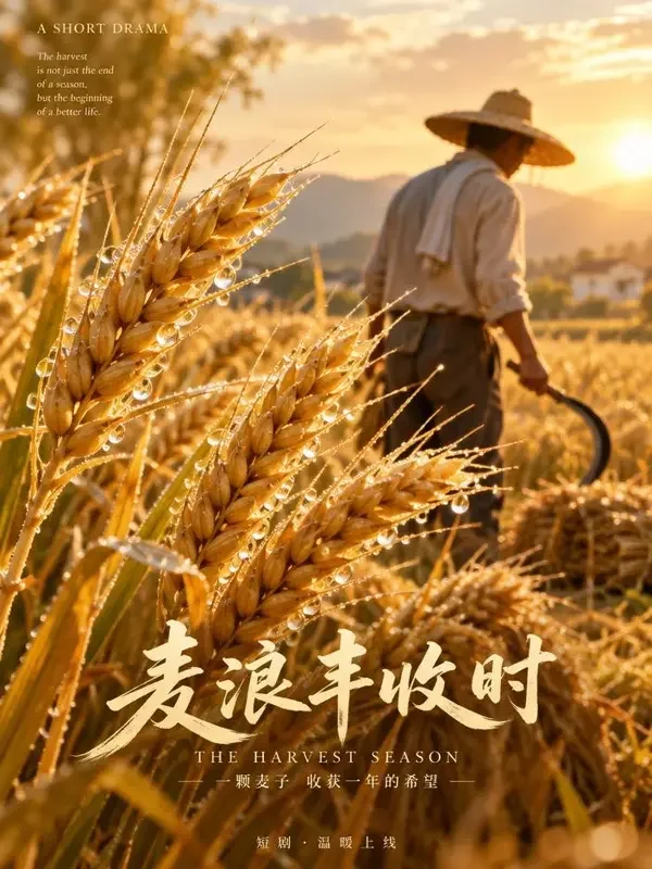 《麦穗金黄时》- 天美传媒年代记忆短剧封面 《麦穗金黄时》- 天美传媒年代记忆短剧封面