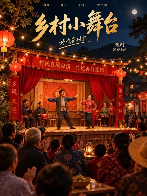 《村晚大舞台》- 天美传媒生活喜剧短剧封面 《村晚大舞台》- 天美传媒生活喜剧短剧封面