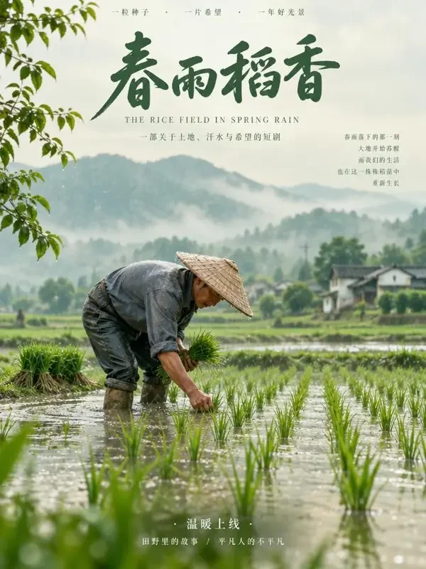 《春雨润田》- 天美传媒乡村励志短剧封面 《春雨润田》- 天美传媒乡村励志短剧封面